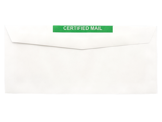 #10 Certified Full View Window Envelopes